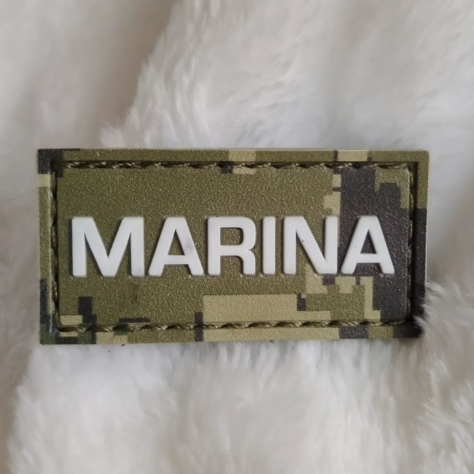 Custom 3D PVC logo badge with hook velcro backing