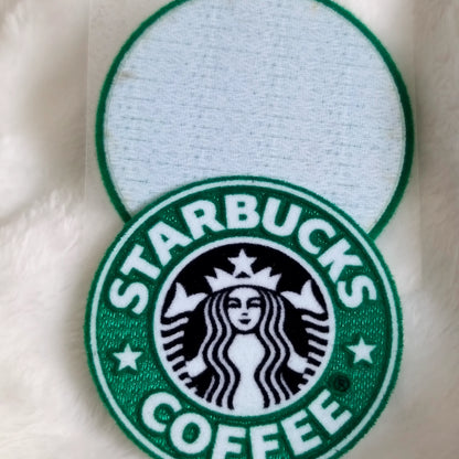 Custom printed logo on a textured tatami fabric badge