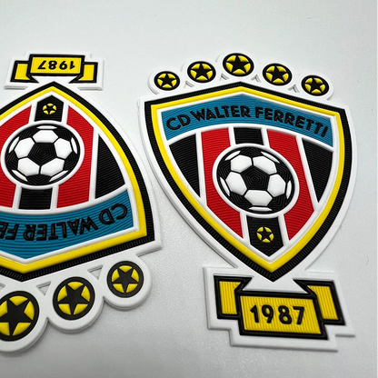 Custom 3D TPU heat transfer logo badge for sportswear