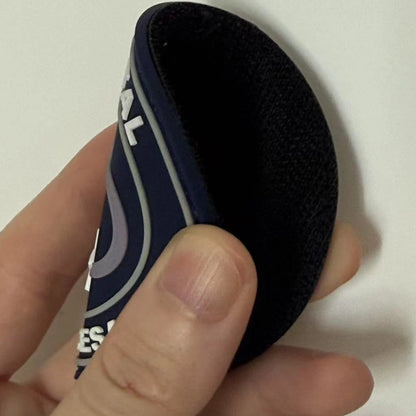 Custom 3D silicone logo badge with hook velcro backing