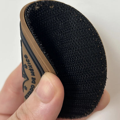 Custom 3D silicone logo badge with hook velcro backing