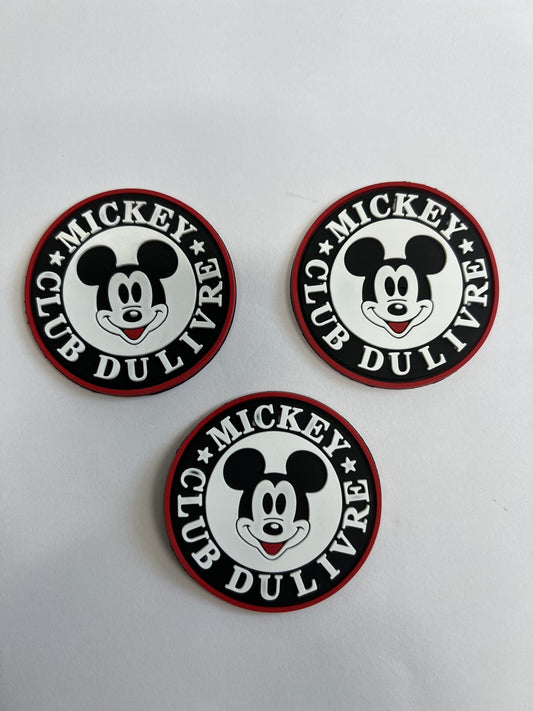 A custom 3D PVC tactical morale patch with a black hook and loop backing, featuring a detailed logo